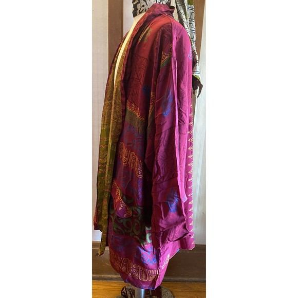 Kantha Bae Unique Handmade Kimono Pockets Women’s Free One Size Silk Cotton - Picture 7 of 11